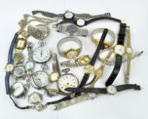 A collection of assorted wrist and pocket watches, to include a Sibel antimagnetic,