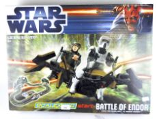 A Star Wars Scalextric set, 1:32 scale, appears complete with instructions and scenery,