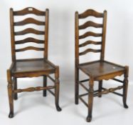 A pair of Shropshire ash chairs, attributed to the family of Beard