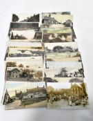 Collection of 47 rare postcards of Wiltshire, includes military,