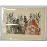A print titled 'Westminster Hall - The Reopening of the Law Courts',
