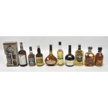 Assorted whisky and cognac, including Jack Daniels, Glen Afton, Canadian club, Courvoisier,