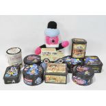 A selection of Bassett Liquorice Allsorts novelty tins, of assorted shapes and designs,