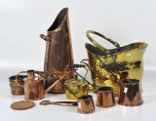 A collection of late 19th and early 20th century metalware,