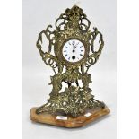 A Victorian Rococo style mantle clock,