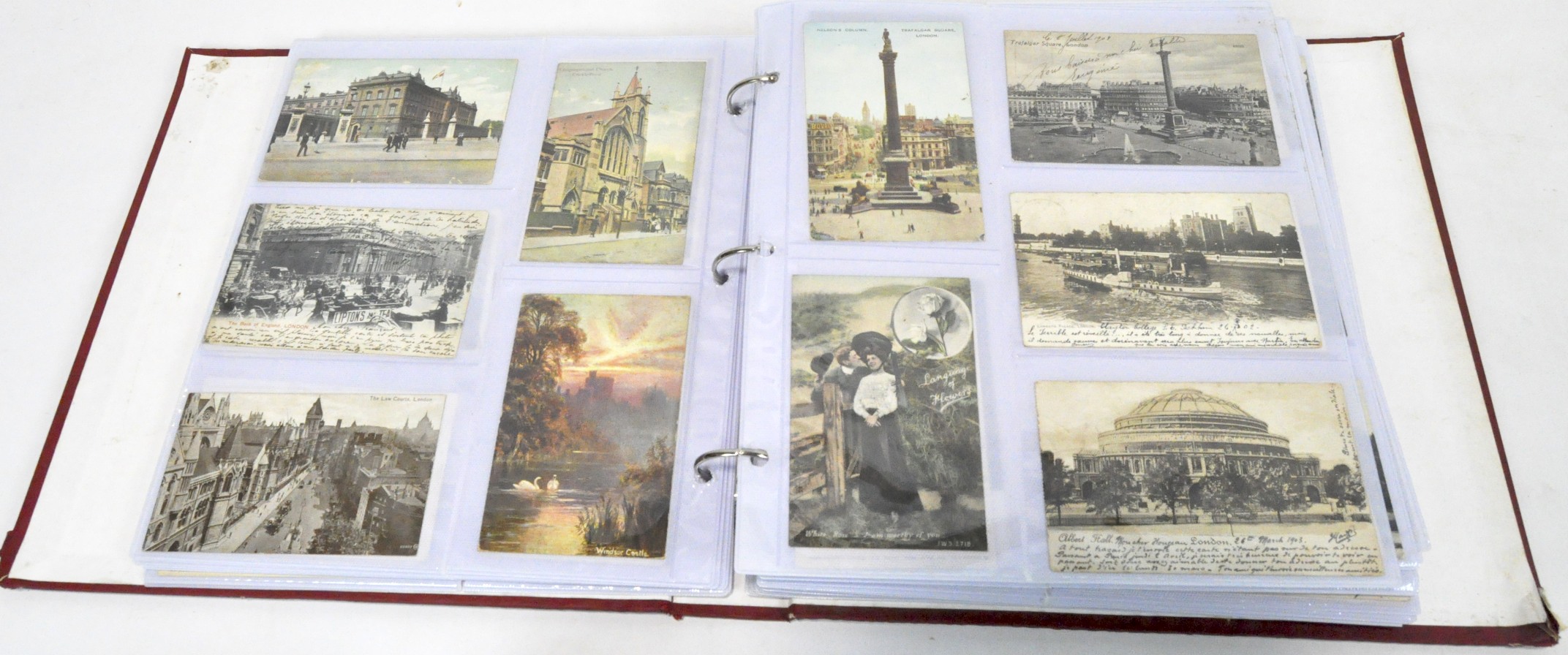 A large collection of vintage postcards, depicting historic landmarks and architecture, - Image 2 of 3