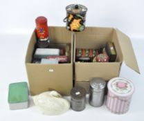 A large quantity of metal tins, of assorted sizes and designs,
