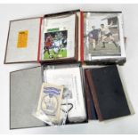 A large quantity of vintage football programmes, signed photographs,