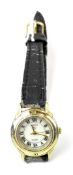 A vintage ladies Gucci quartz wristwatch, the dial with Roman numerals denoting hours,