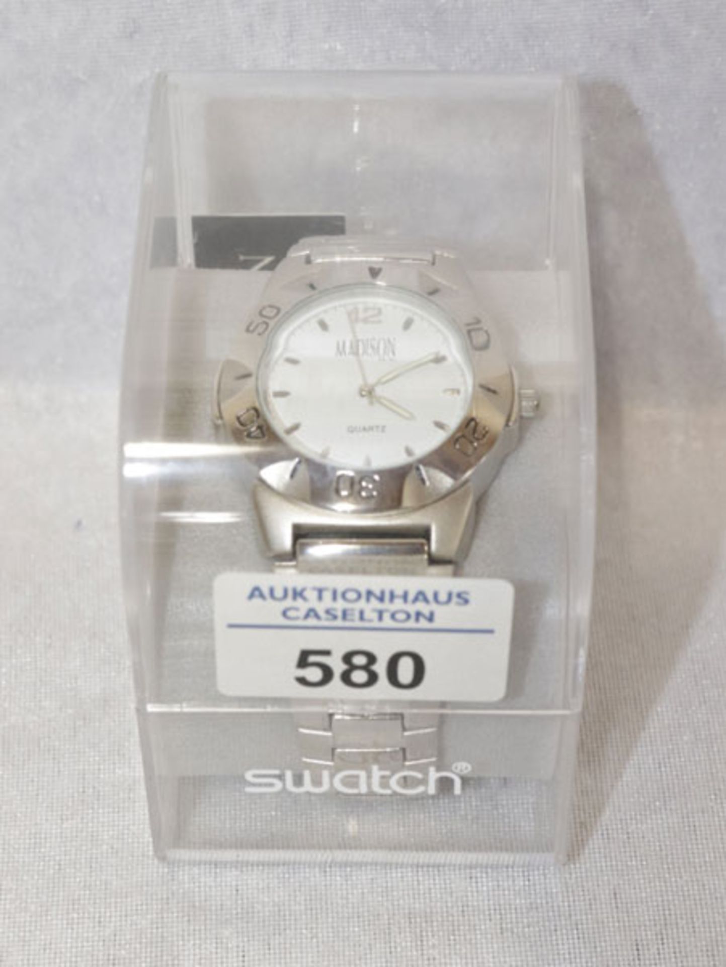 Madison Quartz Armbanduhr, Stahl, neuwertig