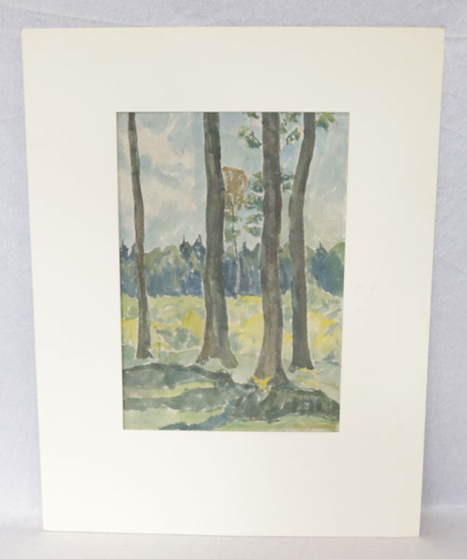 Aquarell 'Waldlichtung', signiert H. Hag. für Hanns Hagenauer, Maler, Landschaften, Expressionist, *