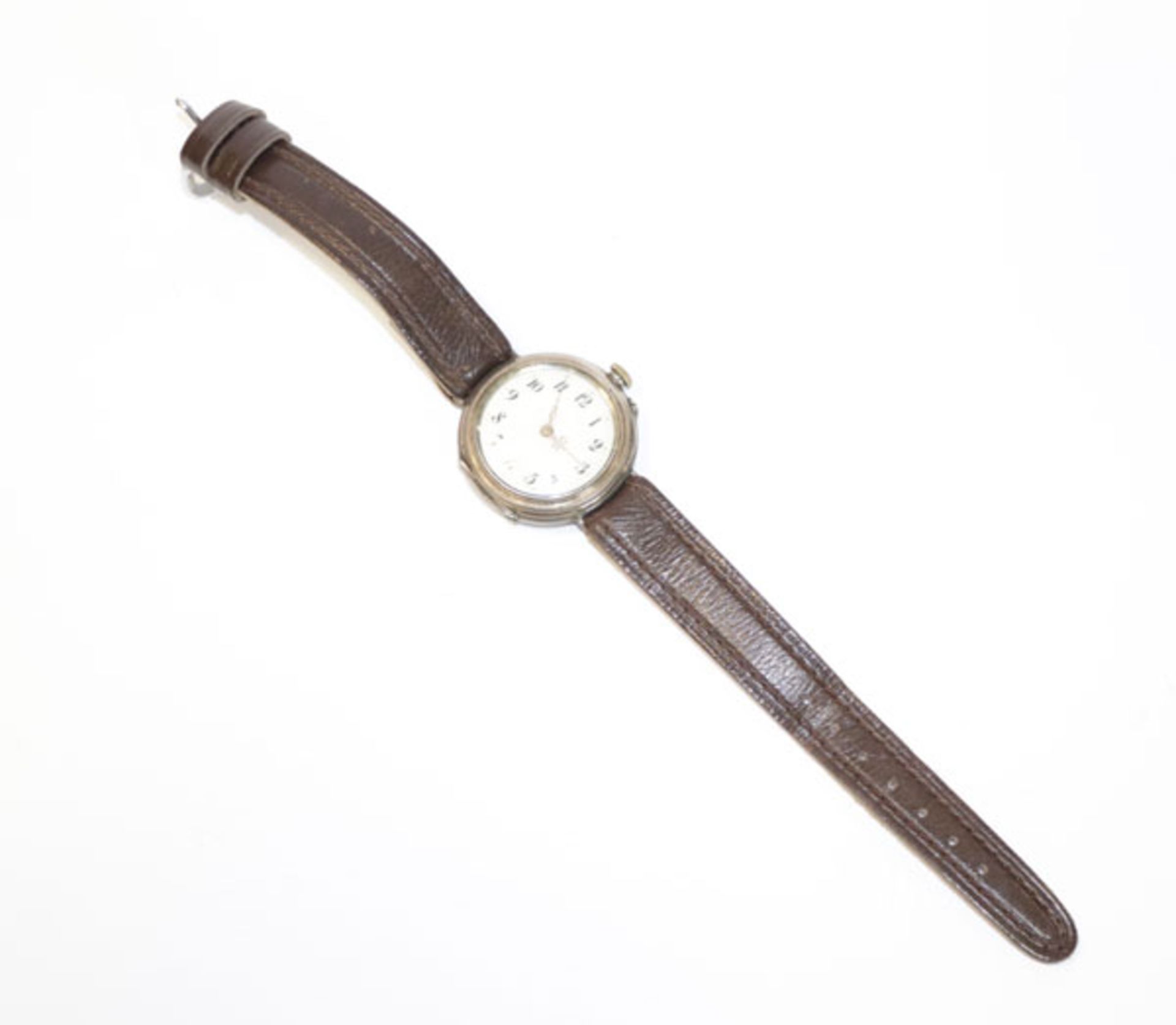 800 Silber Damen-Taschenuhr, umgebaut zur Armbanduhr, intakt