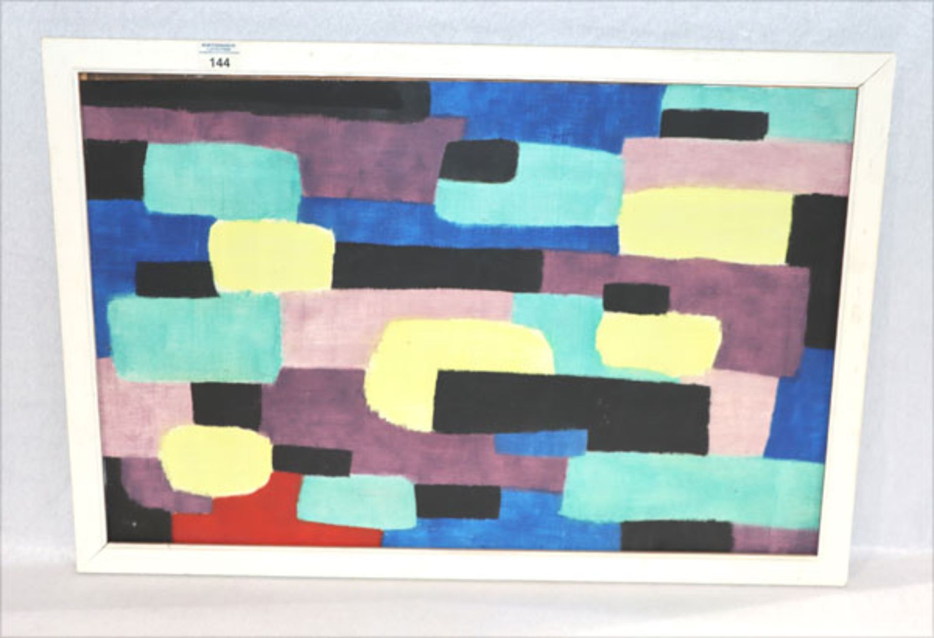 Gemälde ÖL/Malkarton 'Farbenfroh', signiert R. (Rudolf) Härtel, * 1930 München - lebt in Garmisch-