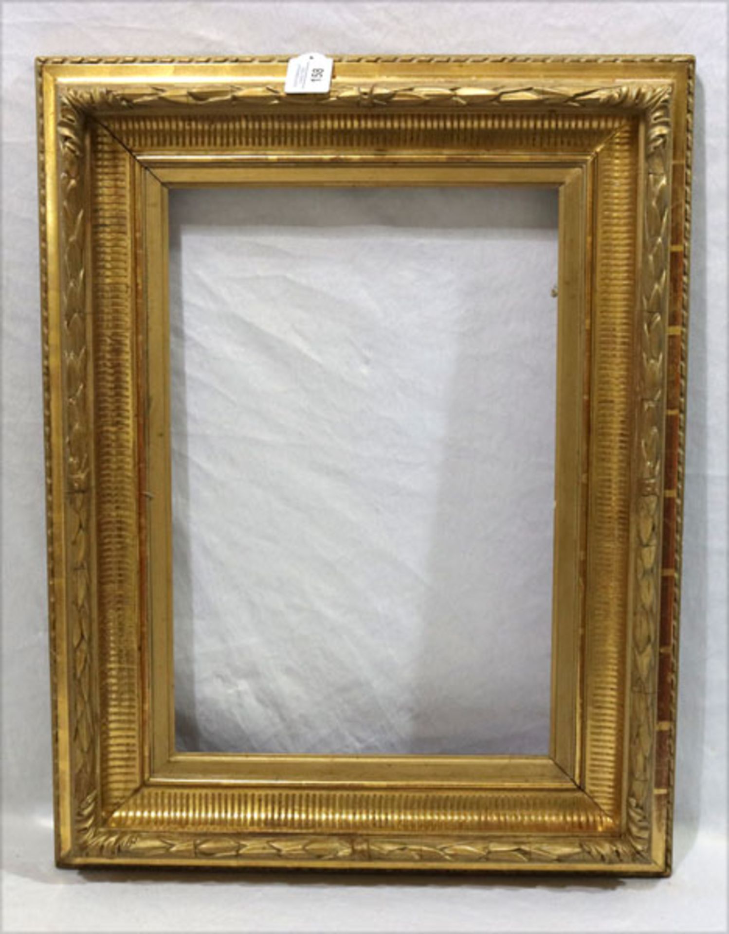 Gemälderahmen, goldfarben, Falzmaß 46,5 cm x 32 cm, leicht bestossen
