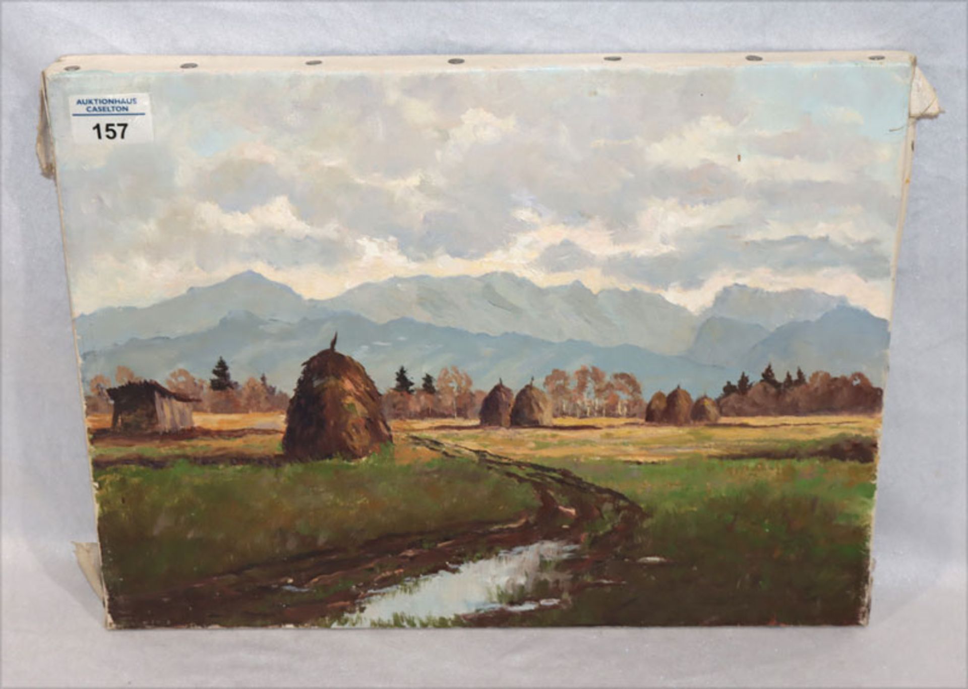 Gemälde ÖL/LW 'Murnauer Moor', aus dem Nachlaß von Haslbauer, Paul, datiert 1982, * 1919 München +