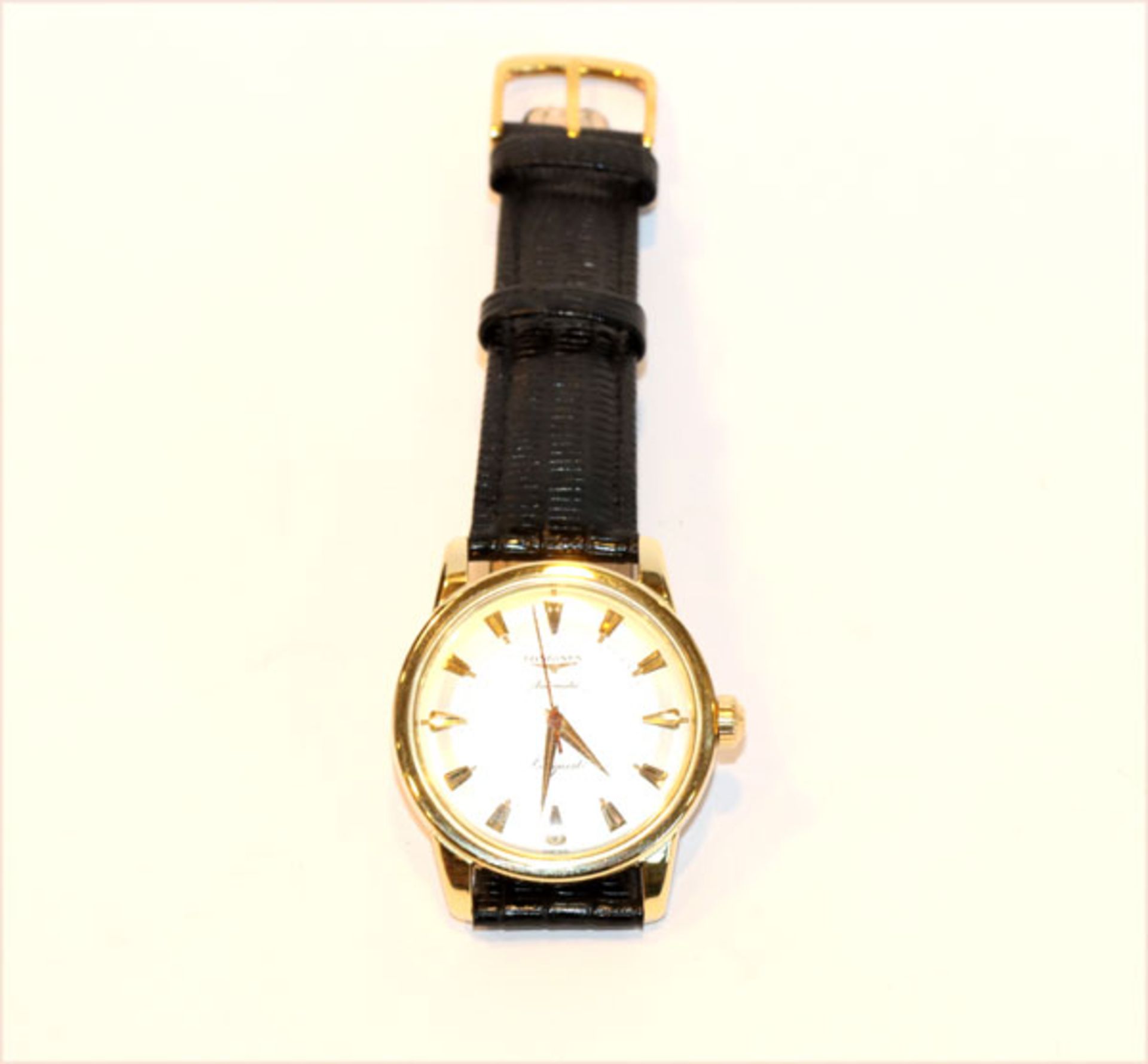 Vintages Longines Automatic Conquest Armbanduhr, 50er-Jahre, 18 k Gelbgold, Automatikwerk,
