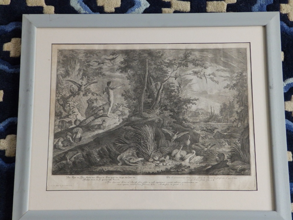 Johann Elias Ridinger (1698-1767) - Four black & white engravings from the Paradise set depicting - Image 6 of 12