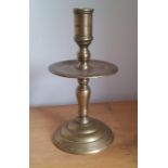 A brass Heemskirk candlestick, 8.25" high.