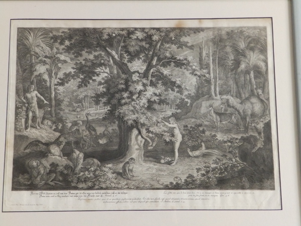 Johann Elias Ridinger (1698-1767) - Four black & white engravings from the Paradise set depicting - Image 12 of 12