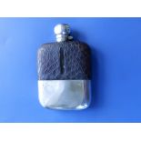 An EP mounted hip flask by John Dixon & Sons, 5.9".