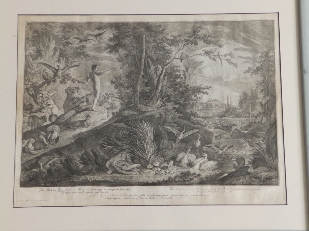 Johann Elias Ridinger (1698-1767) - Four black & white engravings from the Paradise set depicting - Image 2 of 12