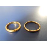 Two 22ct gold wedding bands