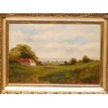 Late 19th/Early 20thC English School - a pair of oils on board - 'Golden Hill' & 'Church Common',