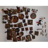39 modern painted metal military figures of various sizes together with a Britains painted lead