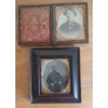 A Victorian ambrotype portrait photograph and one other. (2)