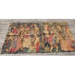 A Liberty wall hanging after a mediaeval tapestry, 73" x 36".