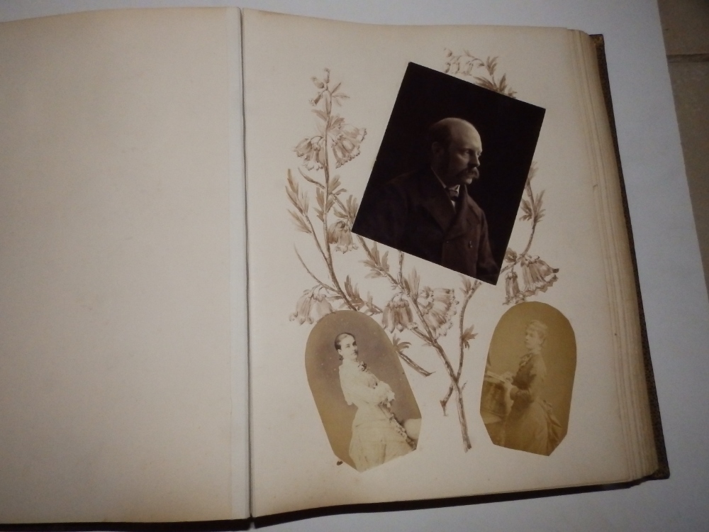 A Victorian scrap album, a smaller album containing 30 dried specimens of grasses, a family photo - Bild 4 aus 12