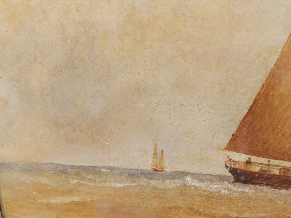 Joe Wilson - oil on canvas - Portrait of the sailing vessel 'Mary Stewart' at sea, signed, 15.5" x - Bild 8 aus 8