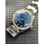 A gent's stainless steel Rolex Oyster Perpetual Date Automatic wrist watch with after-market diamond