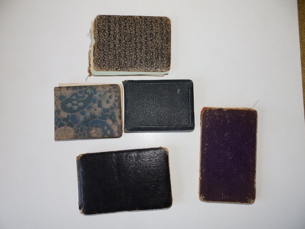 Five small early 20thC autograph albums containing poems, quotations and some drawings.