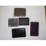 Five small early 20thC autograph albums containing poems, quotations and some drawings.