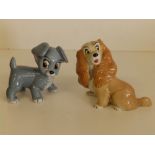 A Wade Walt Disney blow up model of Lady and another of Thumper. 5.5" across. (2)