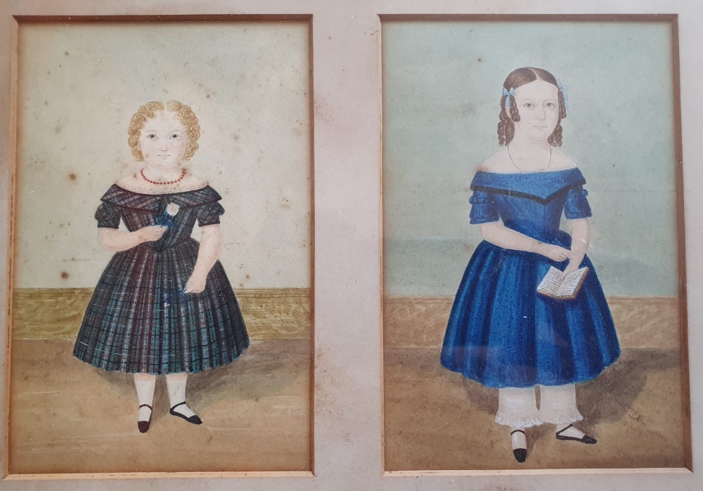 Caleb William Wing (1801-1875) - A group of six watercolour miniatures - Mr & Mrs White and their - Image 4 of 7