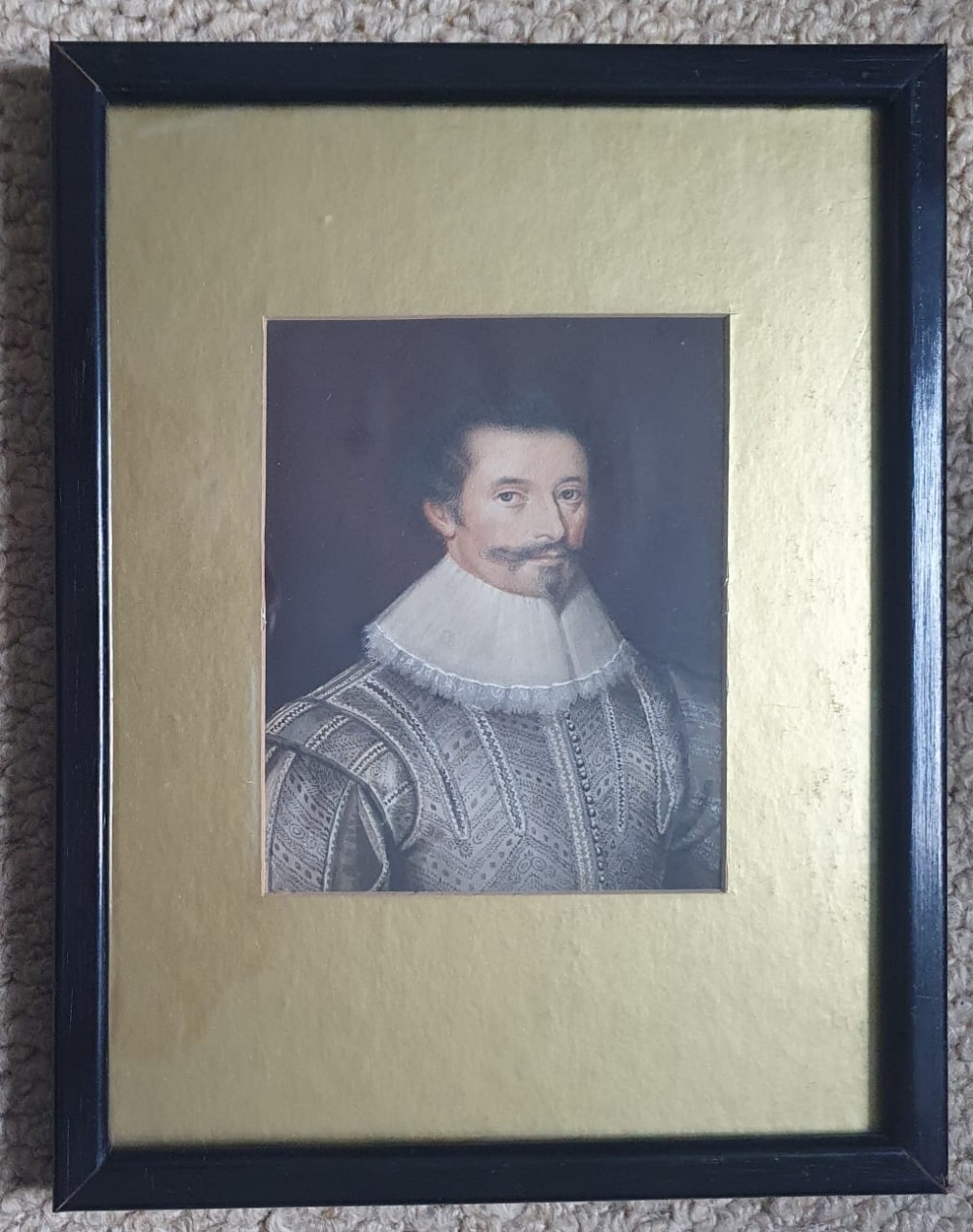 After Basire - Miniature painted portrait on paper of Sir Richard Beaumont of Whitley Hall, York ( - Image 5 of 5