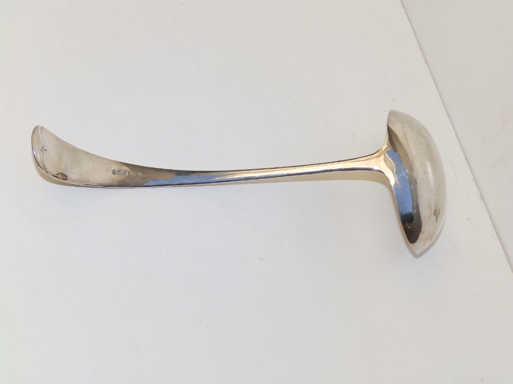 A silver soup ladle - EV, Sheffield 1930, 11". - Image 2 of 2