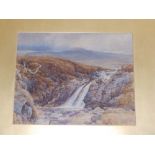 RS? - waterclour - A rocky moorland stream , dated 1879, 13.5" x 17".