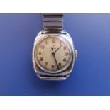 A Tudor stainless steel wrist watch, with centre seconds, 24mm dial - a/f