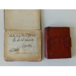 An autograph album containing eight early 19thC postal covers bearing Free Franked marks from the