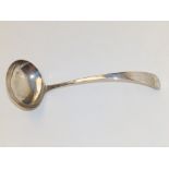 A silver soup ladle - EV, Sheffield 1930, 11".