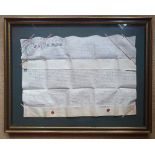 A large early 18thC indenture relating to property in Devon, 1717.