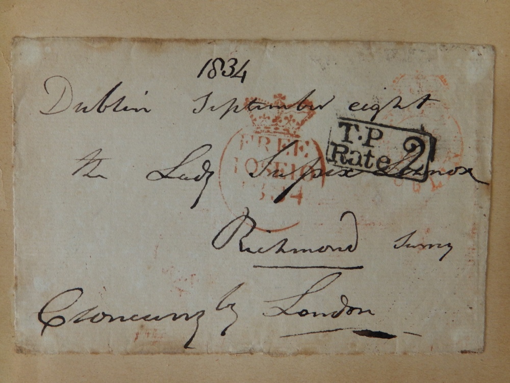 An autograph album containing eight early 19thC postal covers bearing Free Franked marks from the - Image 8 of 8