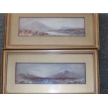 Wisford (?) - a small pair of watercolours - 'Yestor' and 'Haytor', indistinctly signed, 3" x