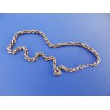 A 9ct gold rope link necklace.