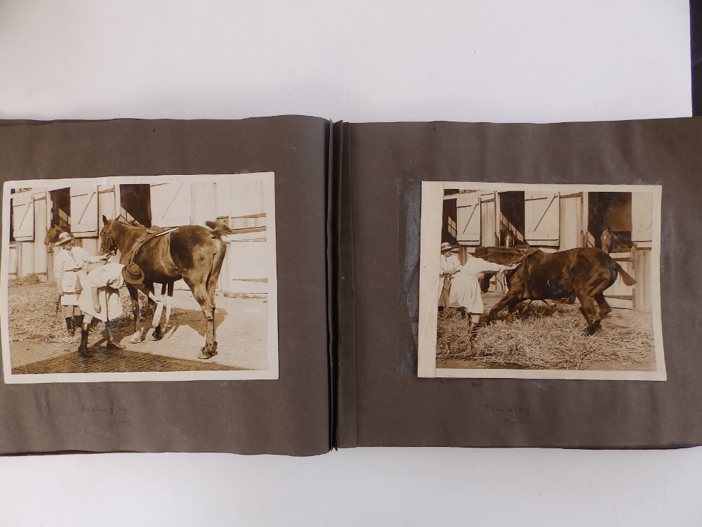 An early 20thC photo album showing Women's Land Army at work, circa 1917, two smaller albums - Image 3 of 10