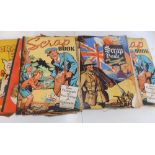 Five WWII period scrapbooks with colour printed covers - 'Save Photographs and Press Cuttings for