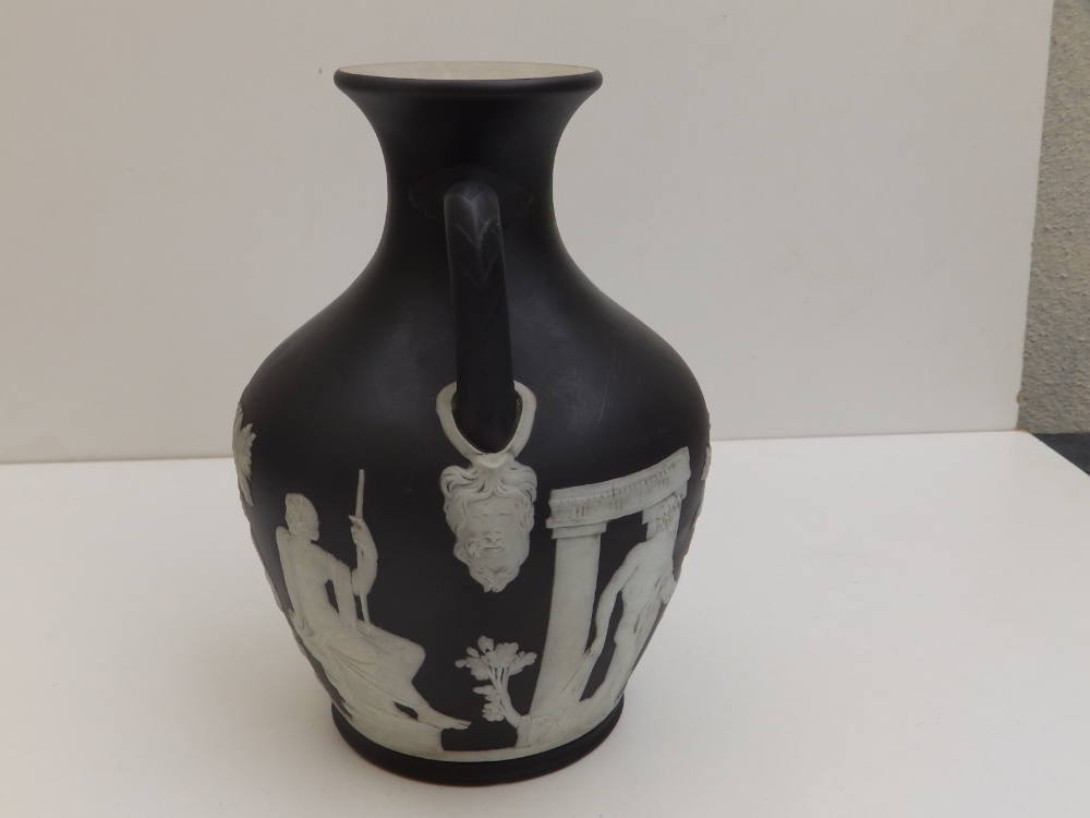 A Wedgwood black jasper copy of the Portland vase, 8.25" high. - Image 4 of 6